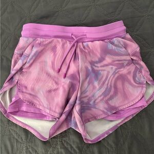 All in Motion Kids Pink and Purple Swirl Shorts